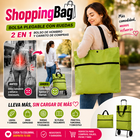 Bolso Plegable Con Ruedas